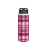 Stainless Steel Water Bottle, Standard Lid, Pink tartan