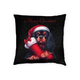 Naomi's Christmas Square Pillow (black)