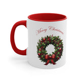 Xmas Wreath, Accent Coffee Mug, 11oz