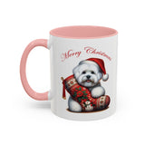 Cute Coton Boy, Christmas Accent Coffee Mug, 11oz, 15oz, personalizable