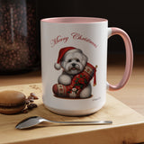 Cute Coton Boy, Christmas Accent Coffee Mug, 11oz, 15oz, personalizable