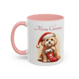 Havanese Pup, Christmas Accent Coffee Mug, 11oz, 15oz, personalizable