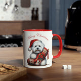 Cute Coton Boy Mug, Christmas Two-Tone Coffee Mug, 11oz