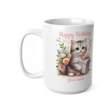 Birthday Kitten (2) - Ceramic Cup, birthday mug, for girls, for her, birthday present, birthday gift