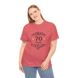 Celebrating 70 years of excellence, Est. 1954, Unisex Heavy Cotton Tee