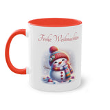 Sally: Happy Snowman, Two-Tone Coffee Mug, 11oz (330 ml)