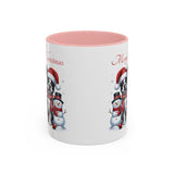 Boston Terrier Christmas, Accent Coffee Mug, 11oz, 15oz, personalizable