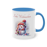 Happy Snowman, Two-Tone Coffee Mug, 11oz (330 ml)