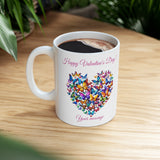Butterflies Heart Ceramic Mug 11oz