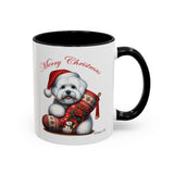 Cute Coton Boy, Christmas Accent Coffee Mug, 11oz, 15oz, personalizable