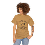 Celebrating 70 Years of Excellence, Est.1954, birthday t-shirt, for men, for women, 70th, birthday tee, gift, present, Unisex Heavy Cotton