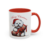 Cute Coton Boy, Christmas Accent Coffee Mug, 11oz, 15oz, personalizable