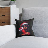 Naomi's Christmas Square Pillow (black)