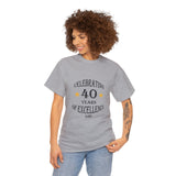 Celebrating 40 Years of Excellence, Est.1984, birthday t-shirt, for men, for women, 40th, birthday tee, gift, present, Unisex Heavy Cotton