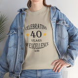Celebrating 40 years of excellence, Est. 1984, Unisex Heavy Cotton Tee