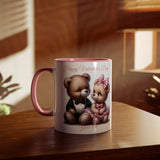 Valentine's Day Teddy bears, Two-Tone Coffee Mug, 11oz, Valentine's gift, present, for him, for her, for boys, for girls, Valentine's day