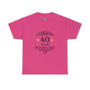 Celebrating 40 Years of Excellence, Est.1984, birthday t-shirt, for men, for women, 40th, birthday tee, gift, present, Unisex Heavy Cotton