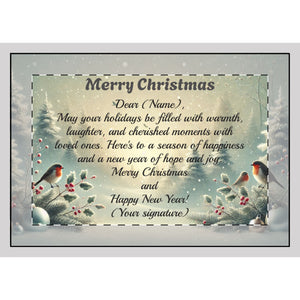 Personalized Christmas Frosted Glass Candle, 11oz (USA)