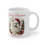 Japanese Spitz White Christmas Mug, 11oz, 15 oz, personalisable