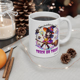 Halloween Mug - Cute Witch, Trick or Treat (white)