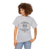 Celebrating 60 years of excellence, Est. 1964, Unisex Heavy Cotton Tee