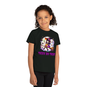 Girls' Halloween Trick or Treat T-Shirt (white, pink or black),