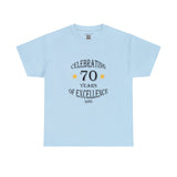 Celebrating 70 years of excellence, Est. 1954, Unisex Heavy Cotton Tee