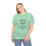 Celebrating 40 Years of Excellence, Est.1984, birthday t-shirt, for men, for women, 40th, birthday tee, gift, present, Unisex Heavy Cotton