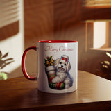 Havanese Girl, Christmas Two-Tone Coffee Mug, 11oz