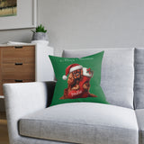 Indie's Christmas Square Pillow (green)