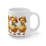 Ducklings - Ceramic Cup, 11oz, 15oz, birthday mug, for girls, for her, birthday present, birthday gift