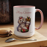 Havanese Girl, Christmas Accent Coffee Mug, 11oz, 15oz, personalizable