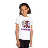 Girls' Halloween Trick or Treat T-Shirt (white, pink or black),