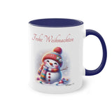Happy Snowman, Two-Tone Coffee Mug, 11oz (330 ml)