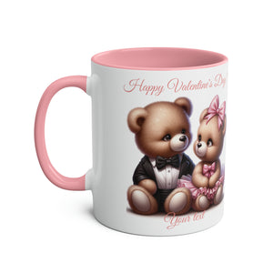 Valentine's Day Teddy bears, Two-Tone Coffee Mug, 11oz, Valentine's gift, present, for him, for her, for boys, for girls, Valentine's day