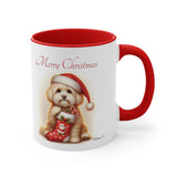 Havanese Pup, Christmas Accent Coffee Mug, 11oz