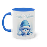 Blue Santa Gnome, Two-Tone Coffee Mug, 11oz (330 ml)