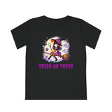 Girls' Halloween Trick or Treat T-Shirt (white, pink or black),