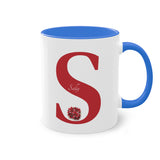Sally (2) : Poinsettia, Two-Tone Coffee Mug, 11oz (330 ml)