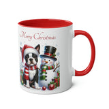 Boston Terrier Mug, Two-Tone Coffee Mug, 11oz