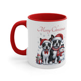Boston Terrier Christmas, Accent Coffee Mug, 11oz
