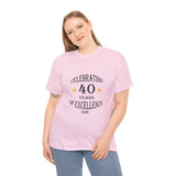 Celebrating 40 Years of Excellence, Est.1984, birthday t-shirt, for men, for women, 40th, birthday tee, gift, present, Unisex Heavy Cotton
