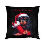 Naomi's Christmas Square Pillow (black)