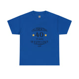 Celebrating 40 Years of Excellence, Est.1984, birthday t-shirt, for men, for women, 40th, birthday tee, gift, present, Unisex Heavy Cotton