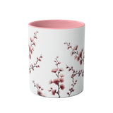 Personalisable Sakura Mug, Two-Tone, 11oz, cherry blossom mug, for her, for him, for girls, for boys, birthday, gift, present