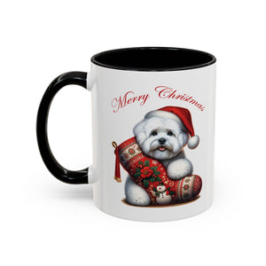 Cute Coton Boy, Christmas Accent Coffee Mug, 11oz, 15oz, personalizable