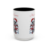 Boston Terrier Christmas, Accent Coffee Mug, 11oz, 15oz, personalizable