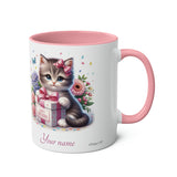 Personalisable Birthday Kitten Mug, 11oz, birthday present, gift, for her, for girls