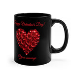 Valentine's Black Mug -"Happy Valentine's Day" (USA)