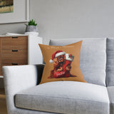 Indie's Christmas Square Pillow (light brown)